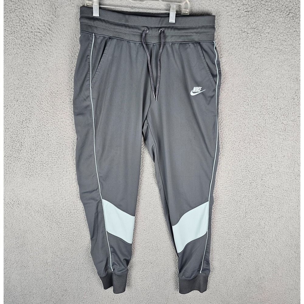 Nike Heritage Track Pants Womens Medium Gray Sportswear Swoosh Logo CD4152-021